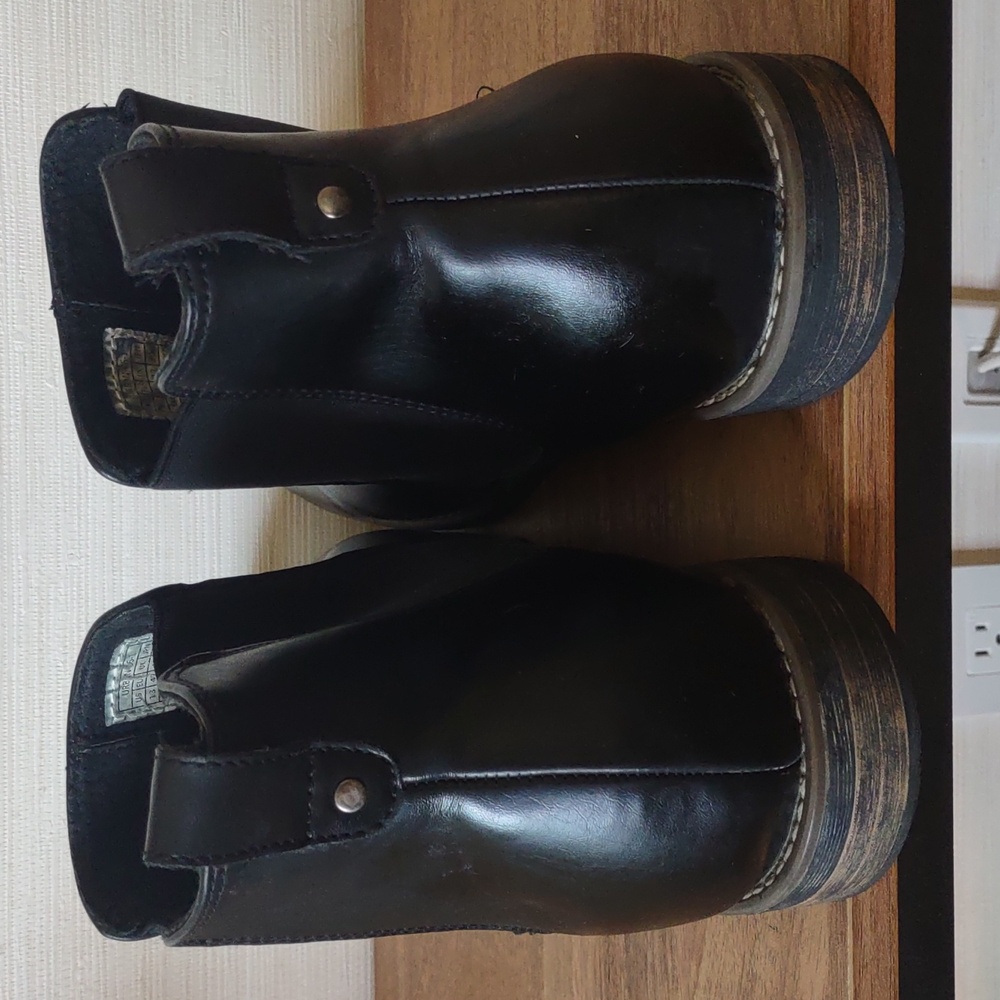 Black Leather Bruno Marc Mens Boots - Size 13 - Picture 9 of 10